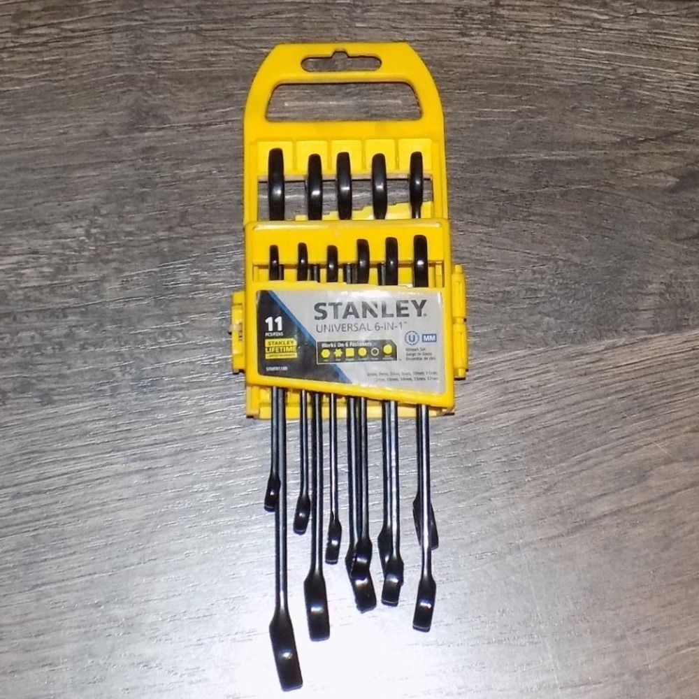 NEW Stanley Wrench Set Universal 6-in-1 11pc Metric Black STMT81180 - Picture 1 of 4
